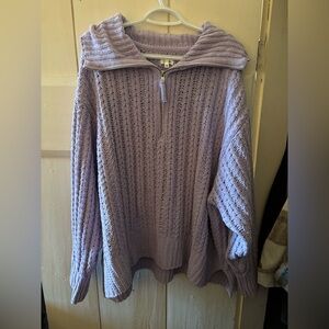 Aerie Lavender Cowl Neck Sweater| Does have one flaw shown in the pictures